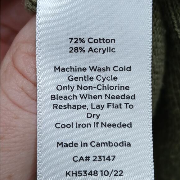 Talbots Long Sleeve Button Front Cardigan Sweater Winter Green Size 2X - Picture 4 of 7